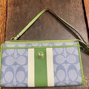 Coach Vintage Stripes Legacy Collection Signature C 1941 Oversized Wristlet